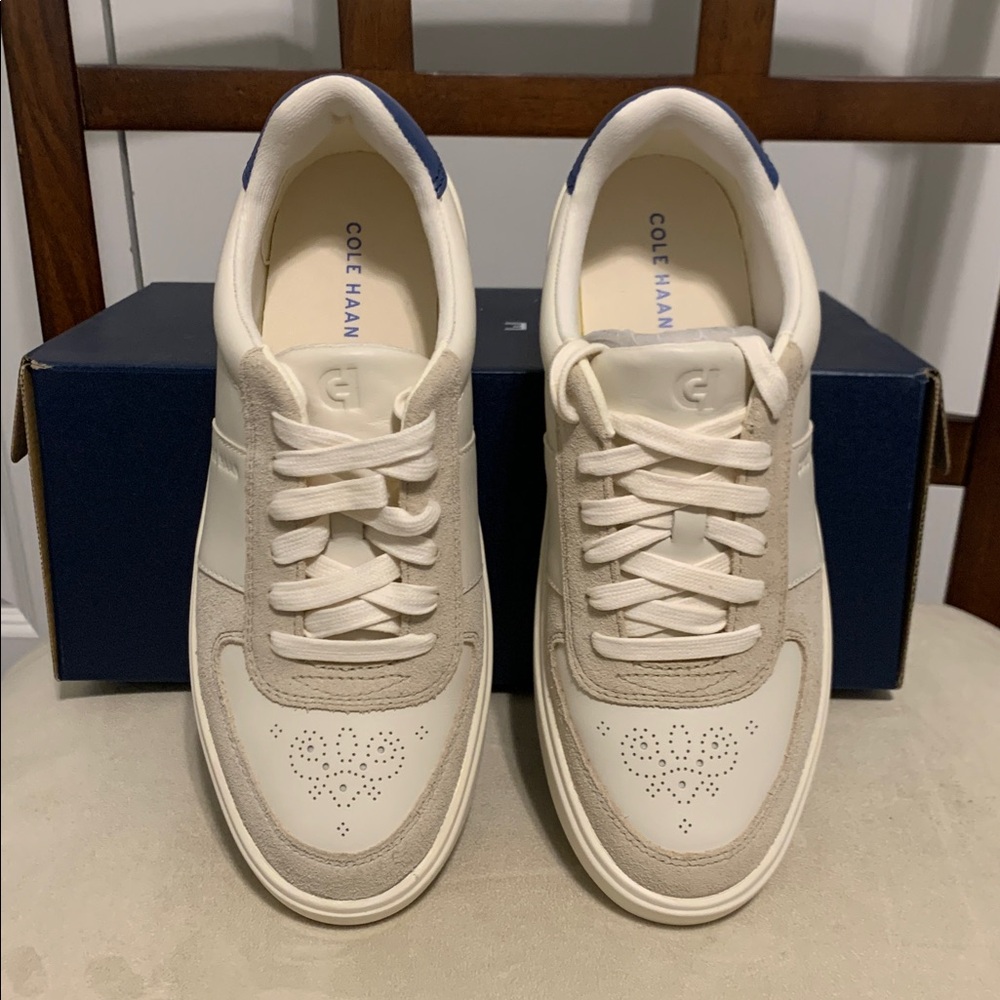 Cole Haan Women’s Beige and Navy Sneakers